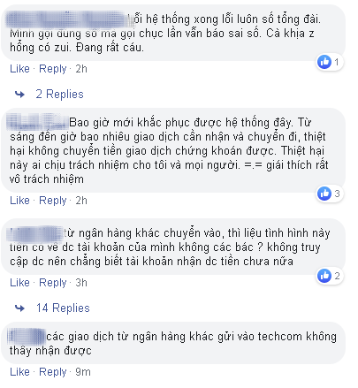 Khách hàng Techcombank bức xúc vì hệ thống ngân hàng gặp sự cố không thể đăng nhập, không chuyển được tiền - Ảnh 2.